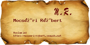 Mocsári Róbert névjegykártya
