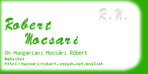 robert mocsari business card