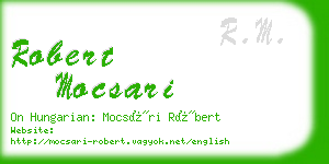 robert mocsari business card